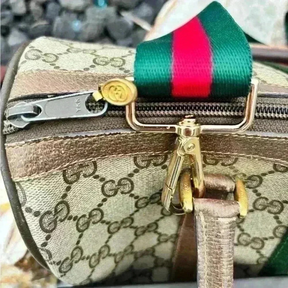 Rare Vintage Gucci bundle. Gucci web supreme Boston bag w/ Wallet “ One of One” - Picture 3 of 16